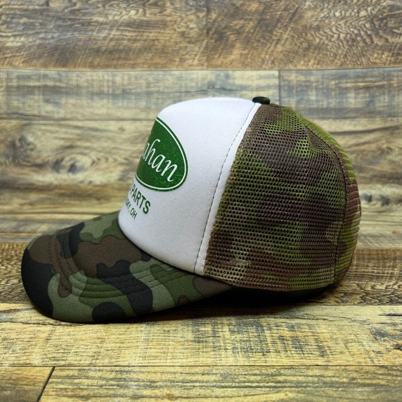 Callahan Auto Parts Mens Trucker Hat Camo Tommy Boy Sandusky Ohio Movie Cap - Picture 4 of 8
